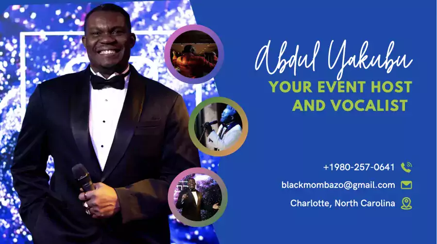 Ваш Ведущий, шоумен и джазмен - Абдул Якубу - Музыканты, Ведущие в Шарлотте