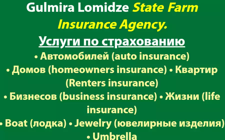 Gulmira Lomidze State  - Страхование жилья, Страхование жизни в Питтсбурге